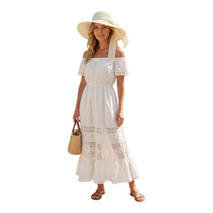 Wide Brim Cream Straw Sun Hat Bow Detail Summer Beach Hat